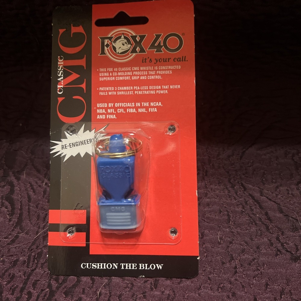 Fox 40 Classic CMG Whistle Official Coach Safety Alert Rescue 3 Chamber Blue New